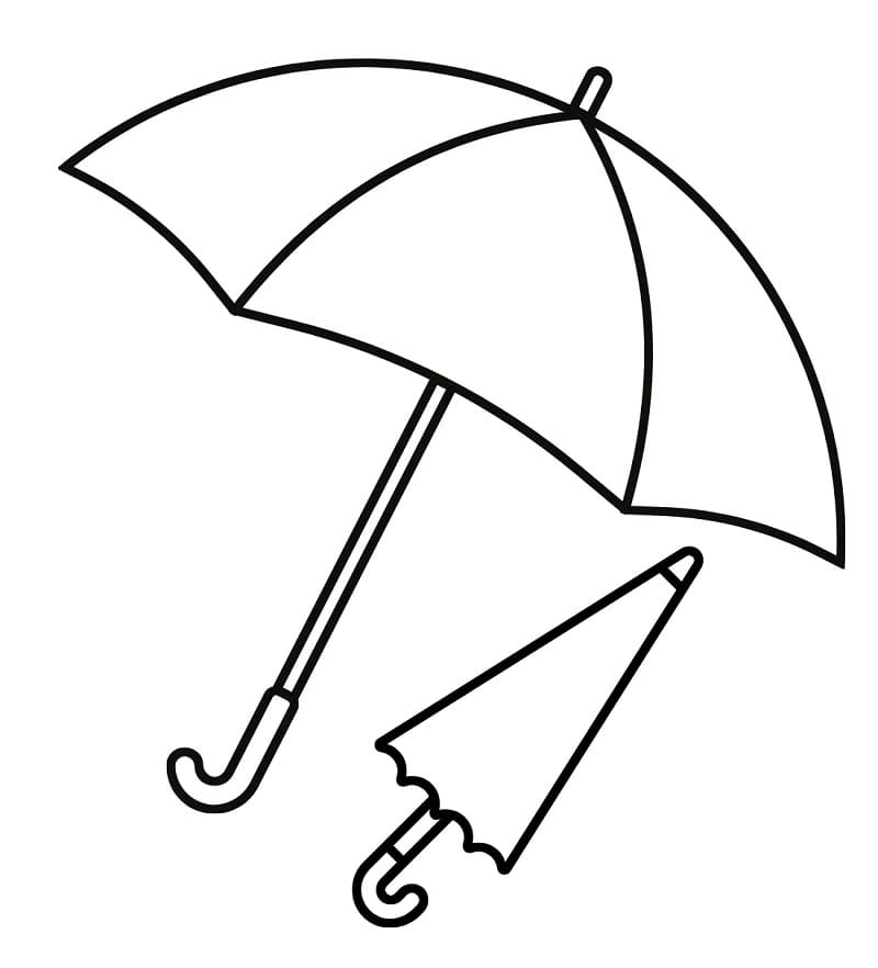 Ombrello per Bimbi di 3 Anni da colorare