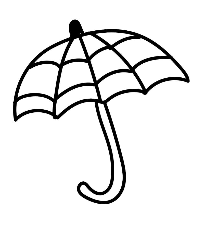Ombrello per Bimbi di 5 Anni da colorare