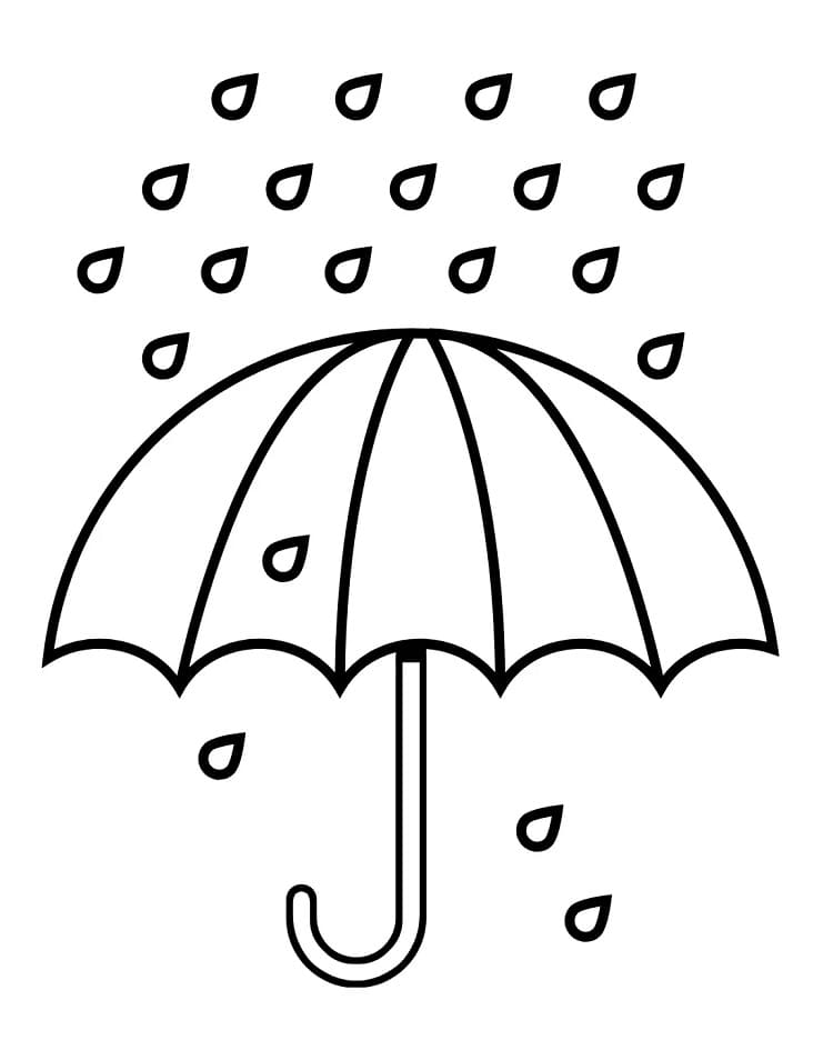 Ombrello per Bimbi di 6 Anni da colorare