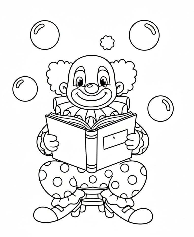 Pagliaccio Adorabile da colorare