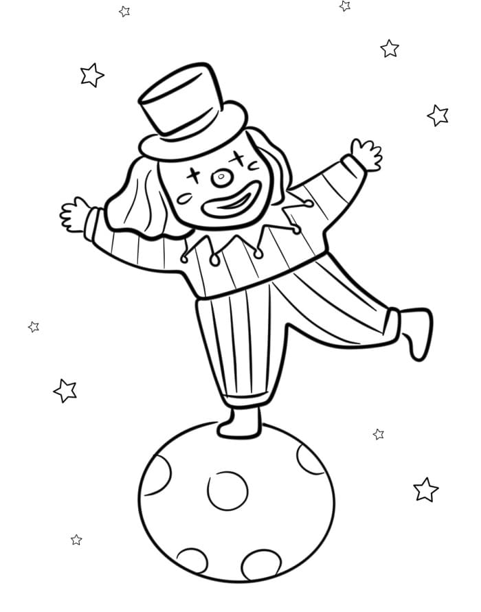 Pagliaccio Animato da colorare