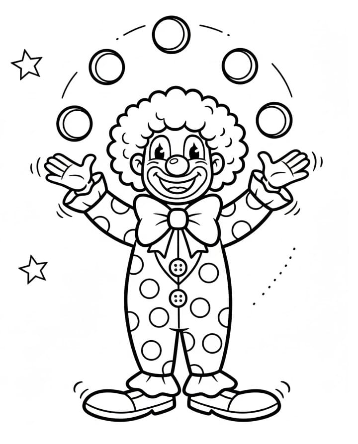 Pagliaccio Base da colorare