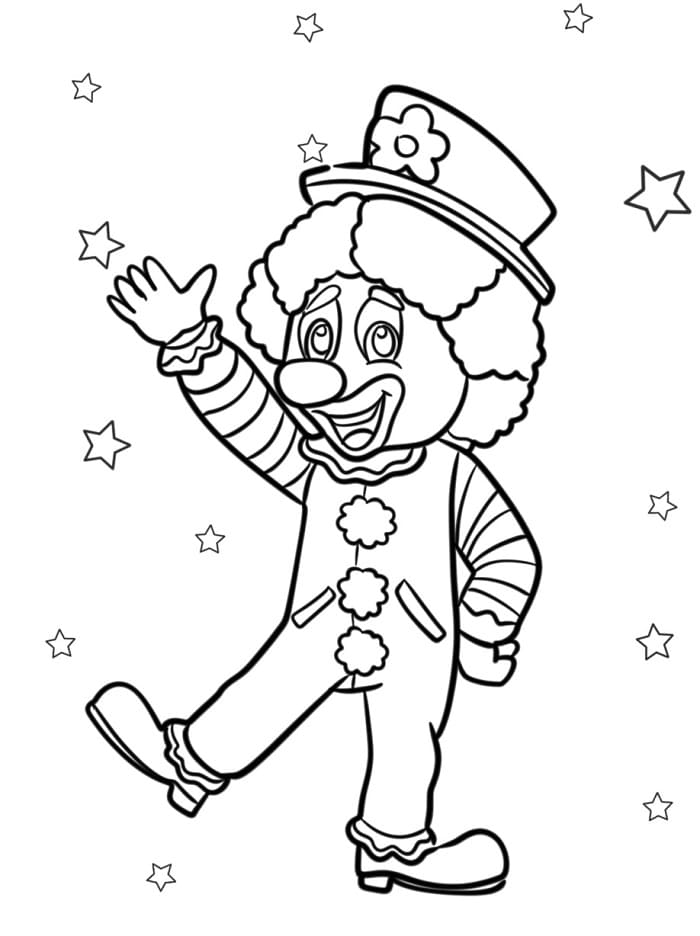 Pagliaccio Buffo da colorare