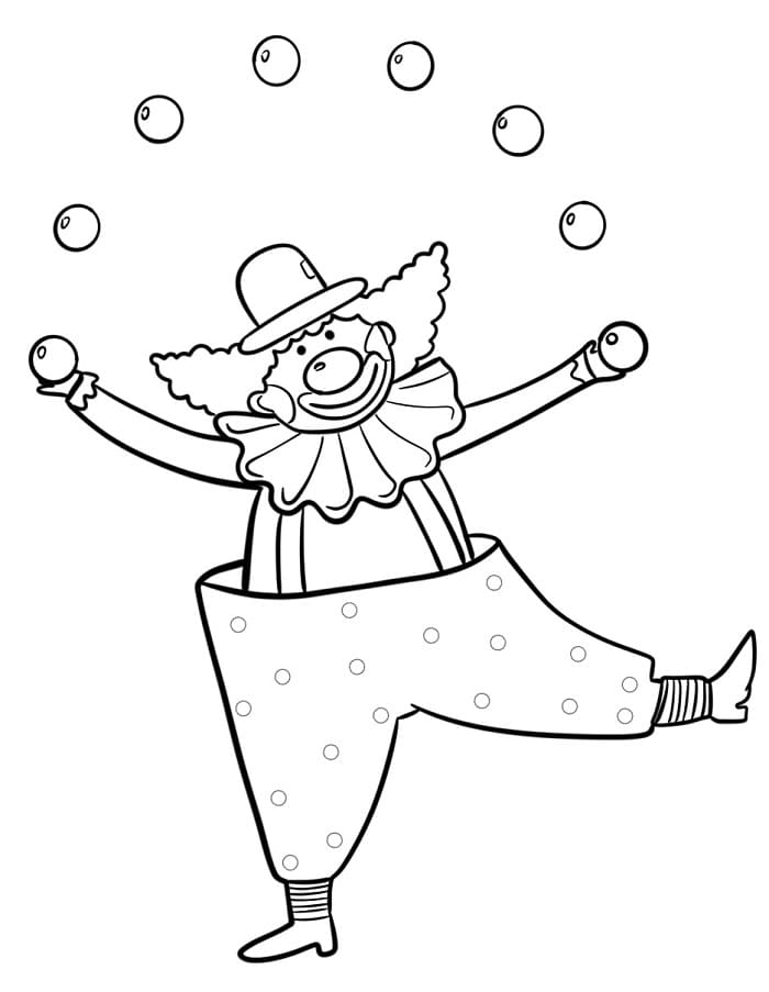 Pagliaccio Cartone da colorare