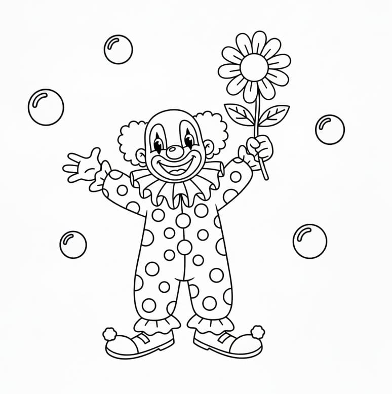 Pagliaccio Fantastico da colorare