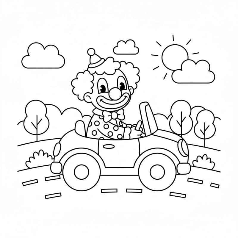 Pagliaccio Figo da colorare