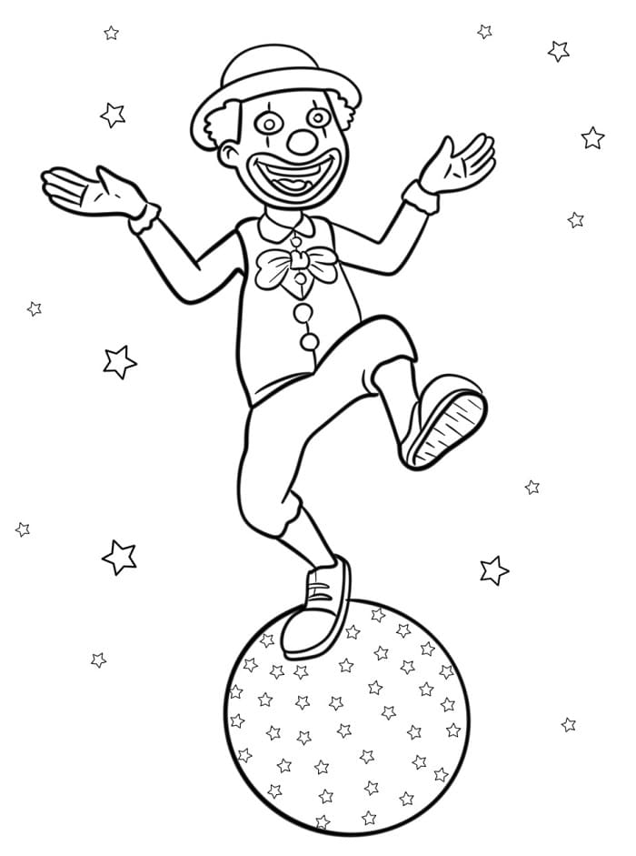 Pagliaccio Gratuito da colorare