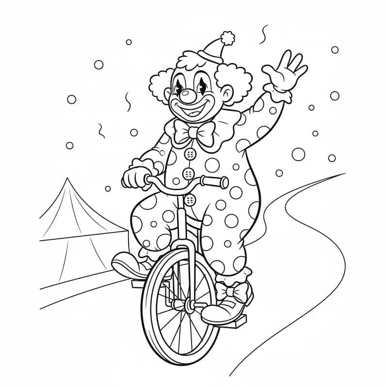 Pagliaccio Semplice da colorare