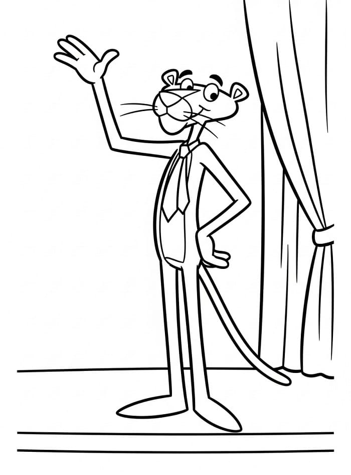 Pantera Rosa Animata da colorare