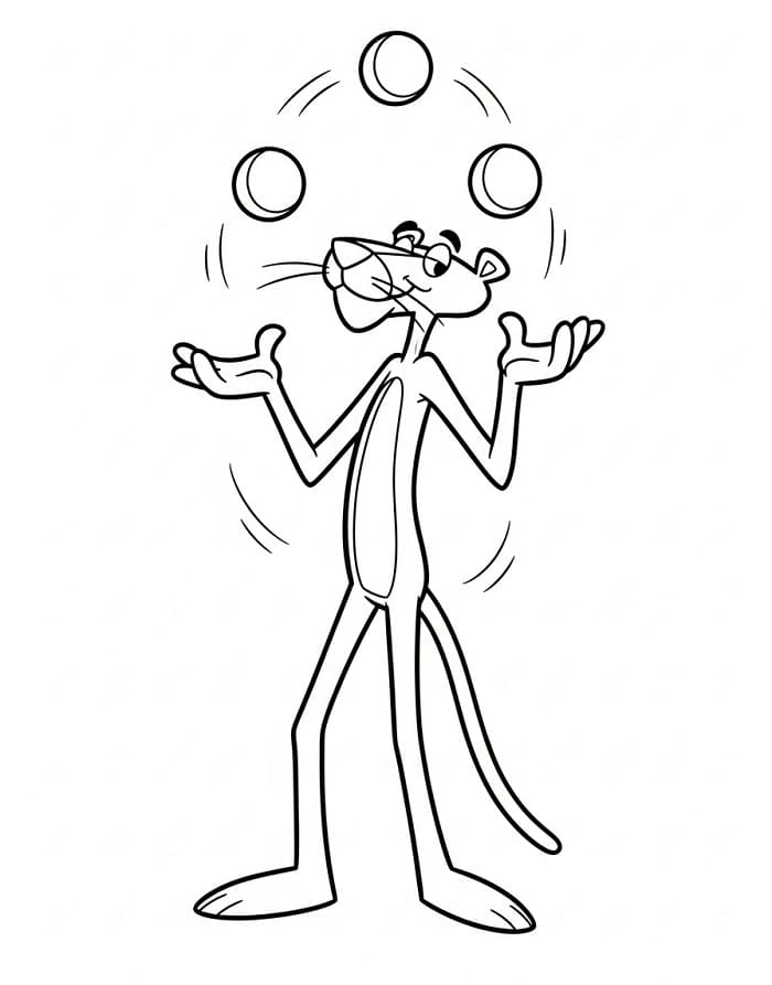 Pantera Rosa Buffa da colorare