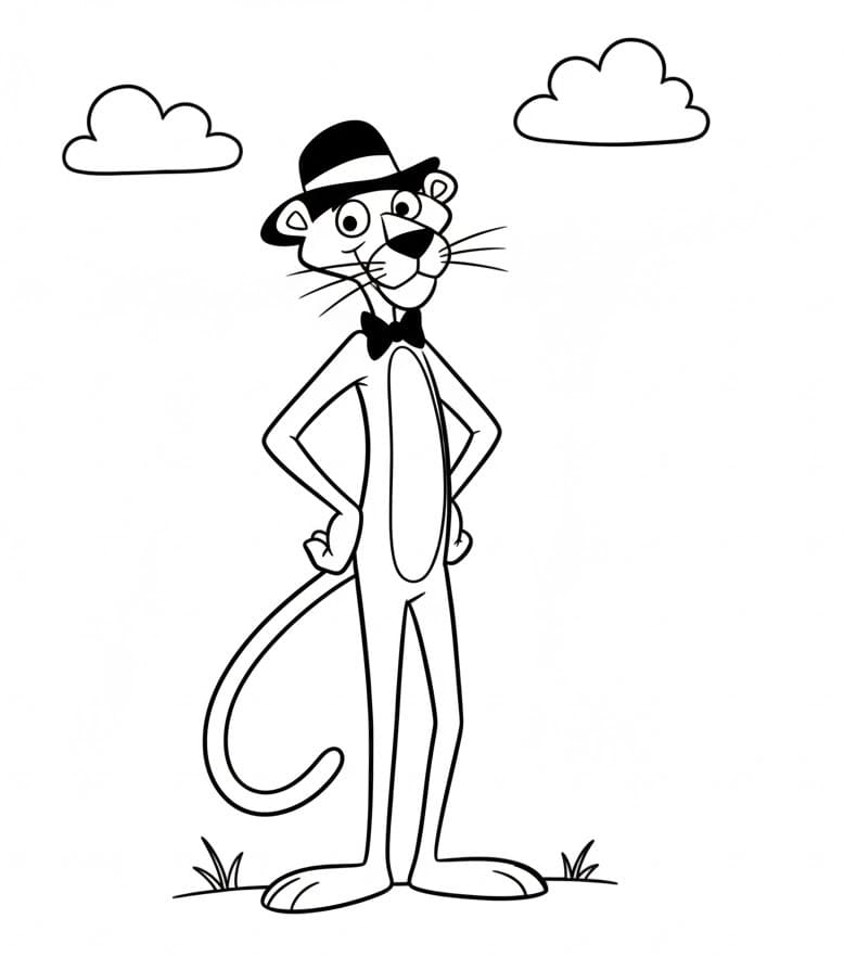 Pantera Rosa Figa da colorare