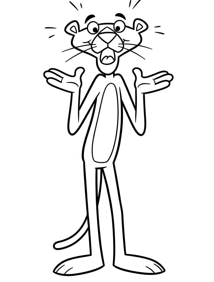 Pantera Rosa Molto Allegra da colorare