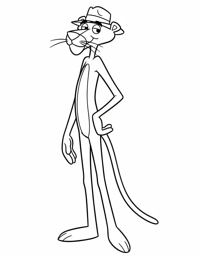 Pantera Rosa Stampabile Gratis da colorare