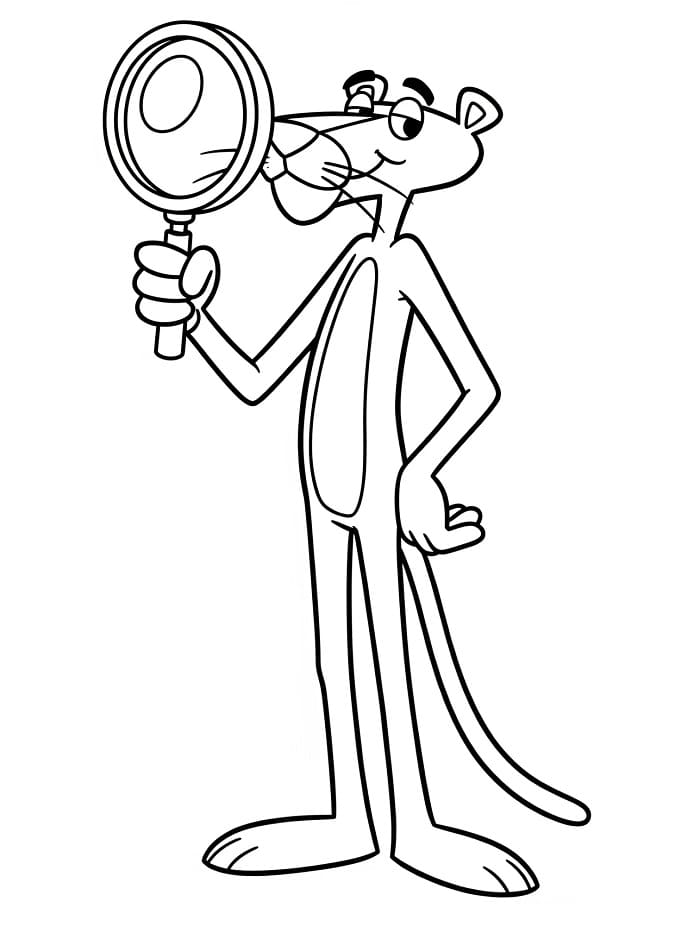 Pantera Rosa Stampabile per Piccoli da colorare