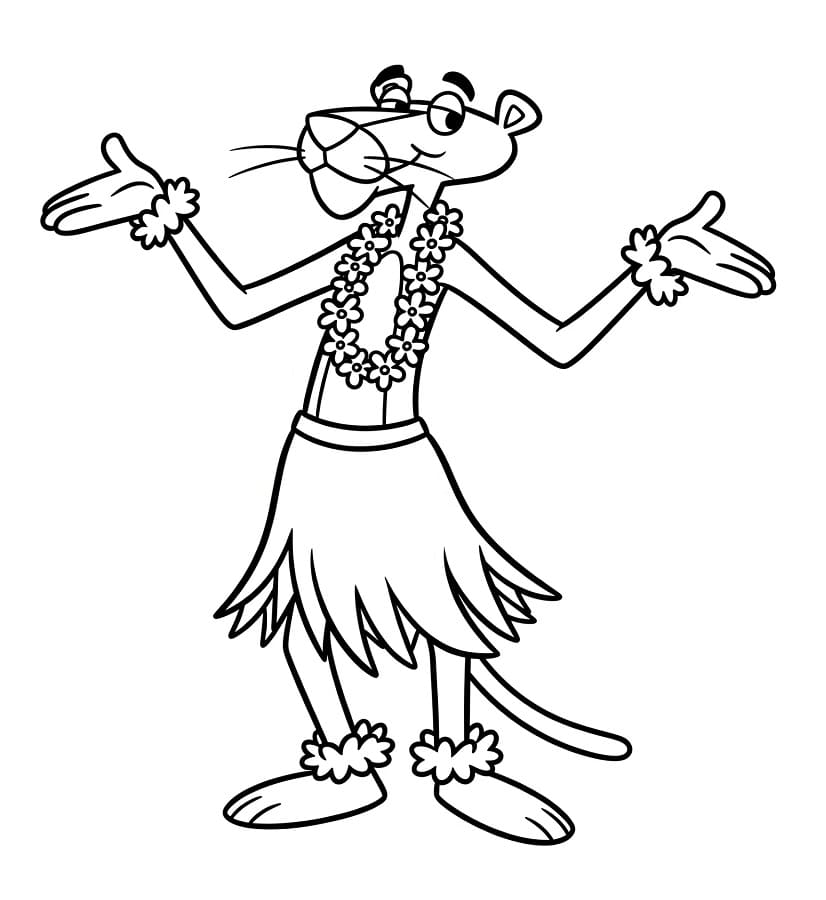 Pantera Rosa Stampabile da colorare