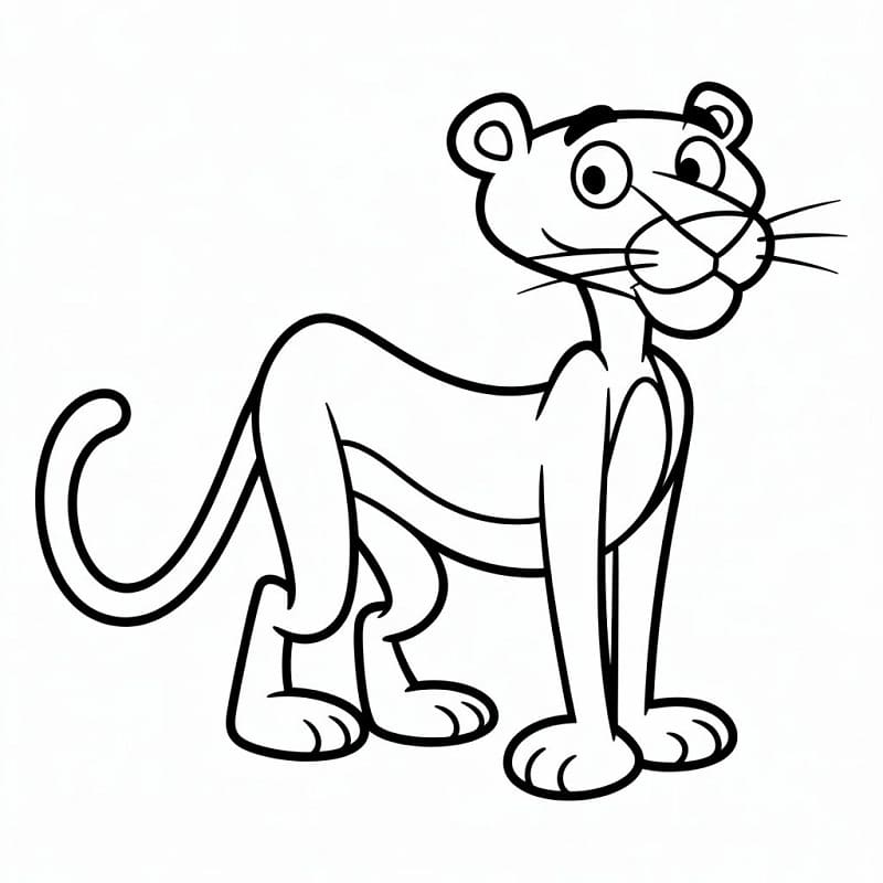 Pantera Rosa Super Facile da colorare