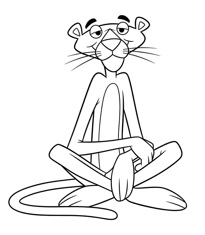 Pantera Rosa da Colorare da colorare