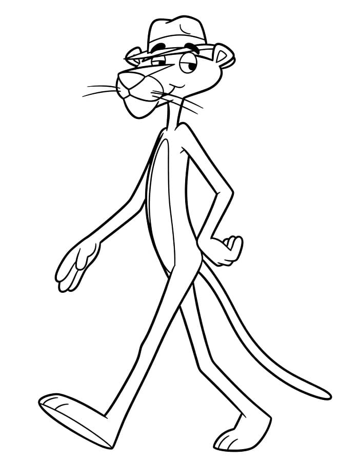 La Pantera Rosa da colorare