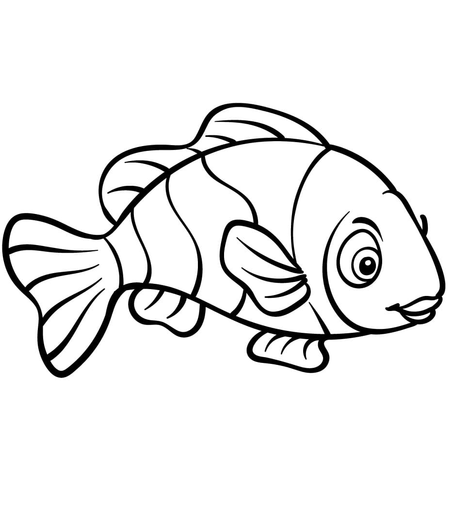 Pesce Amichevole da colorare