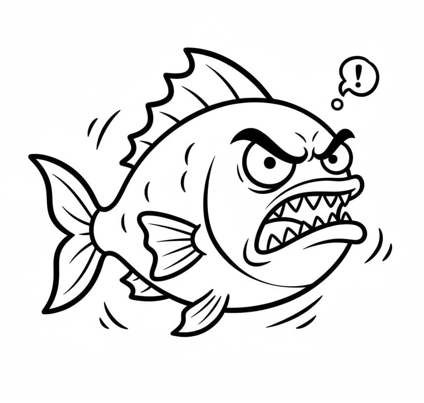 Pesce Arrabbiato da colorare