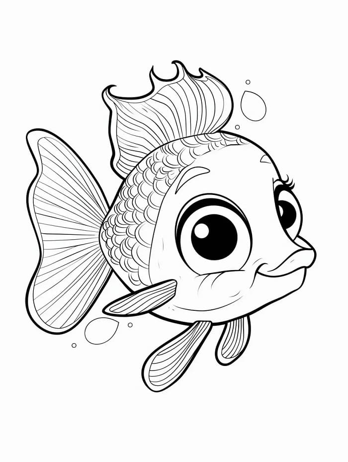 Pesce Elegante da colorare