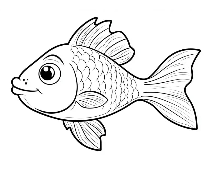 Pesce Sorridente da colorare