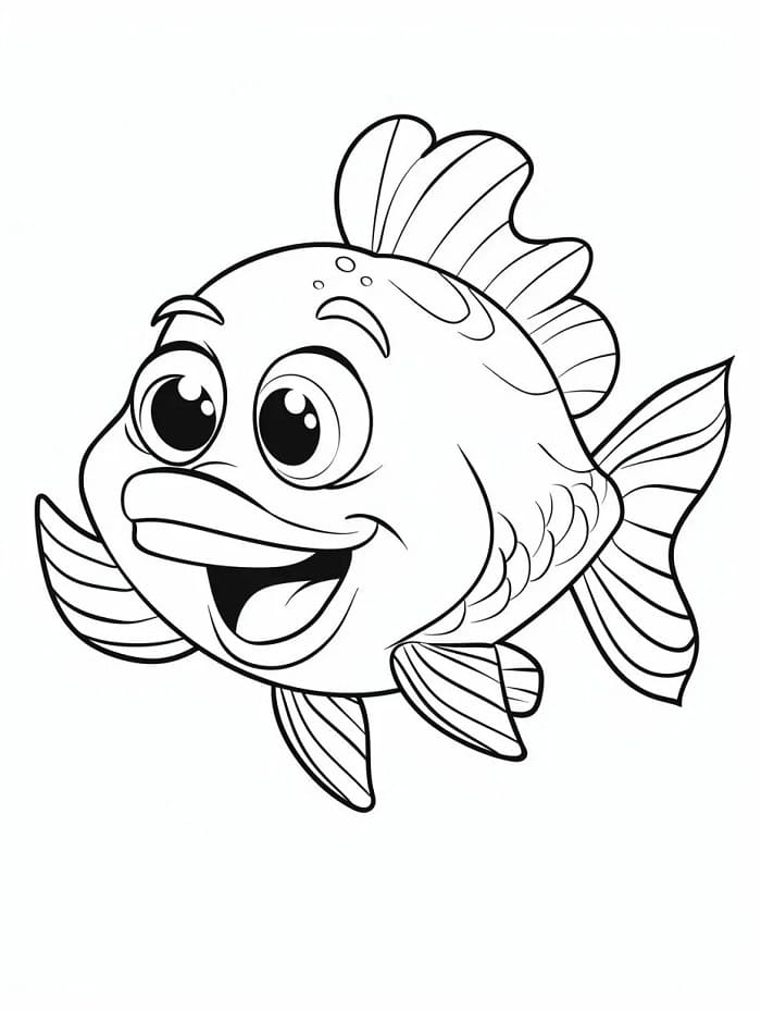 Pesce Stampabile Gratis da colorare