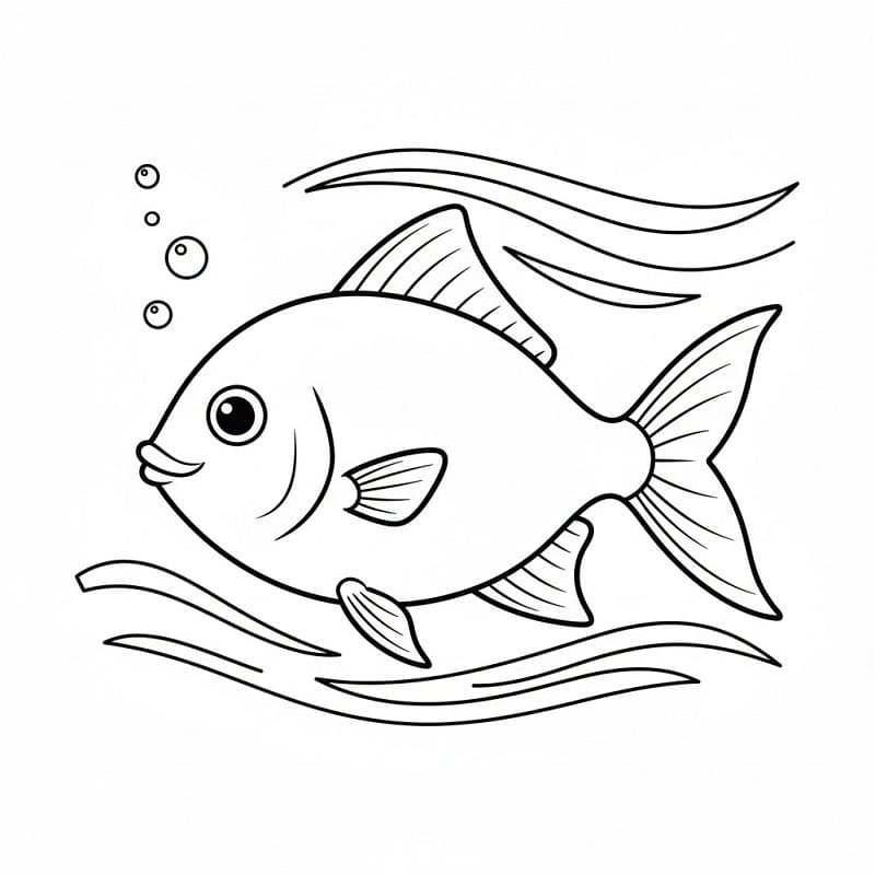 Pesce Stampabile da colorare