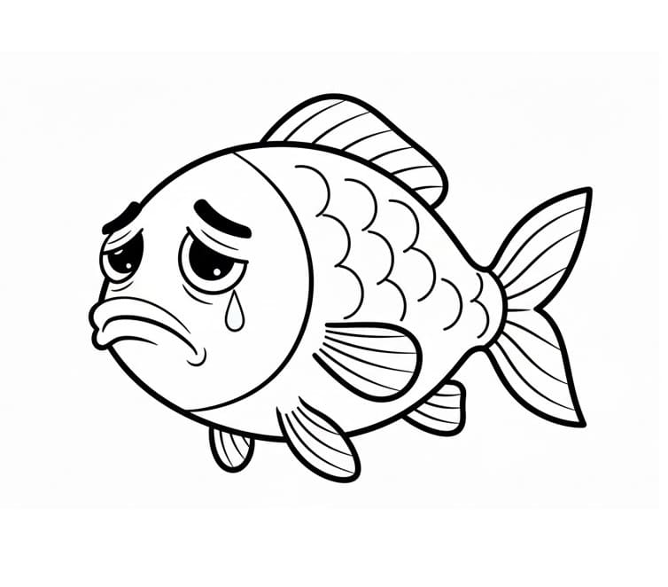 Pesce Triste da colorare