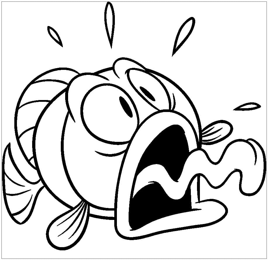 Pesce per Bimbi di 5 Anni da colorare