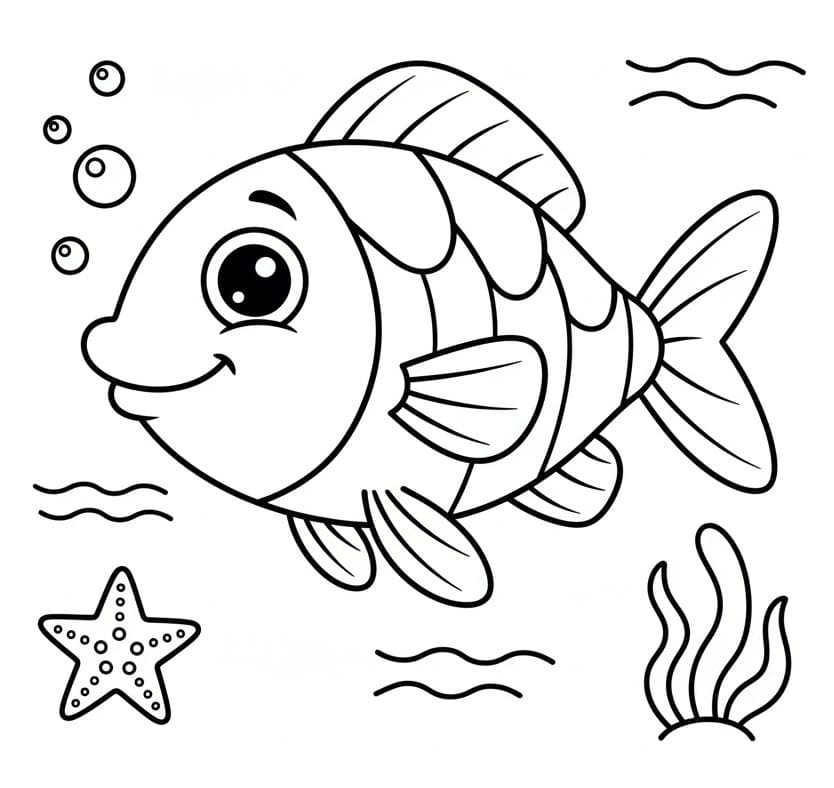 Pesce per Bimbi da colorare