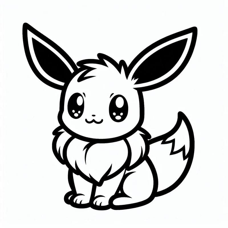 Piccola Eevee da colorare
