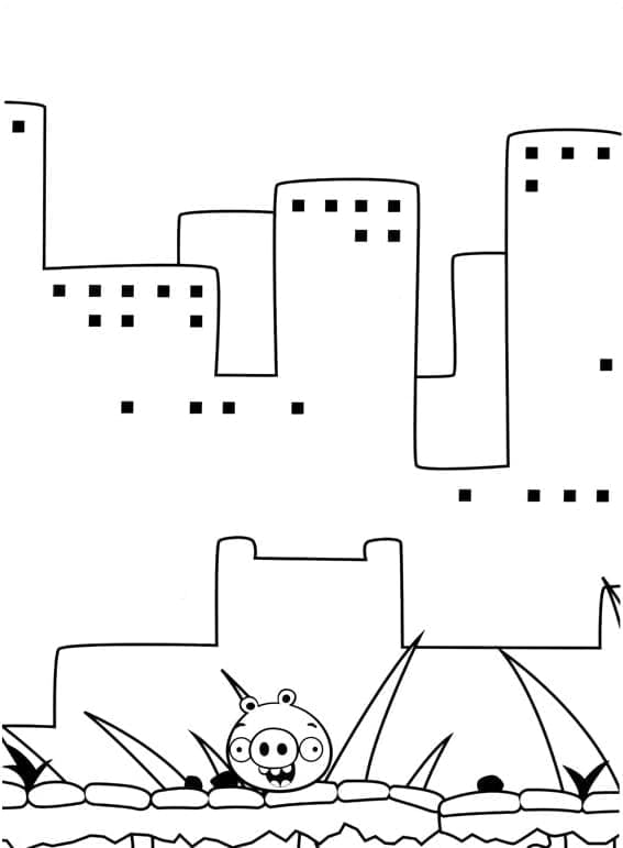 Piccolo Maiale Angry Birds da colorare