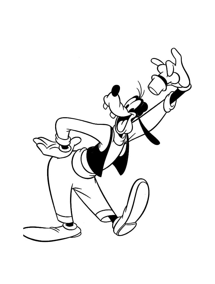 Pippo Stampabile per Bambini da colorare