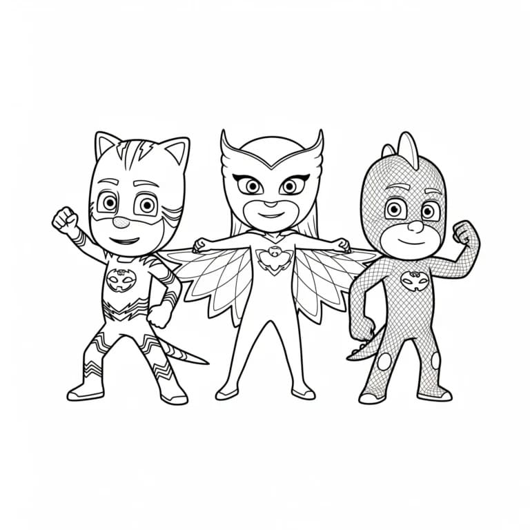 Pj Masks da Stampare da colorare