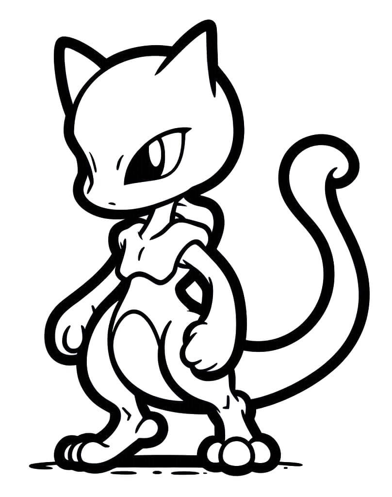 Pokémon Mewtwo da colorare