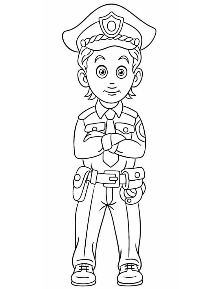 Poliziotto (5) da colorare