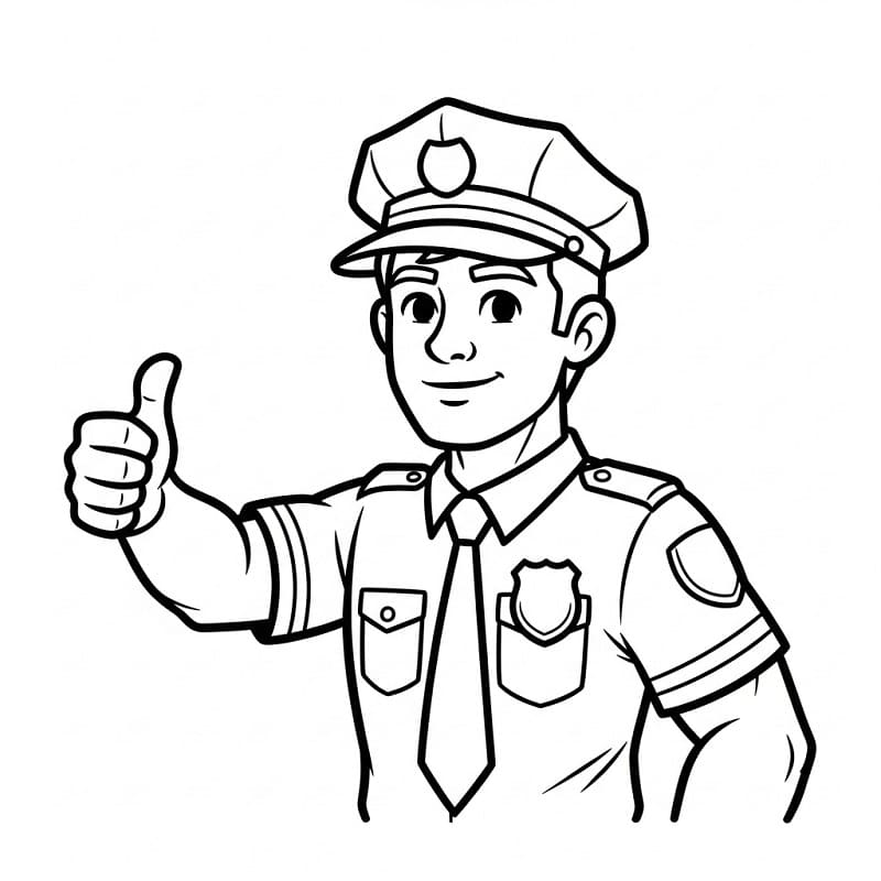 Poliziotto Fantastico da colorare