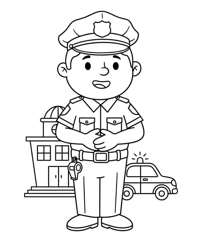 Poliziotti da colorare
