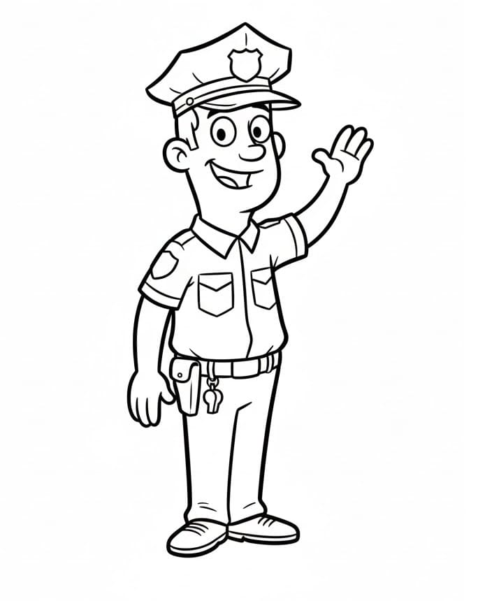 Poliziotto Stampabile da colorare