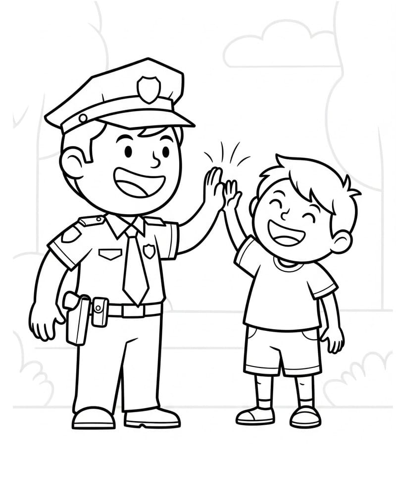 Poliziotto Straordinario da colorare