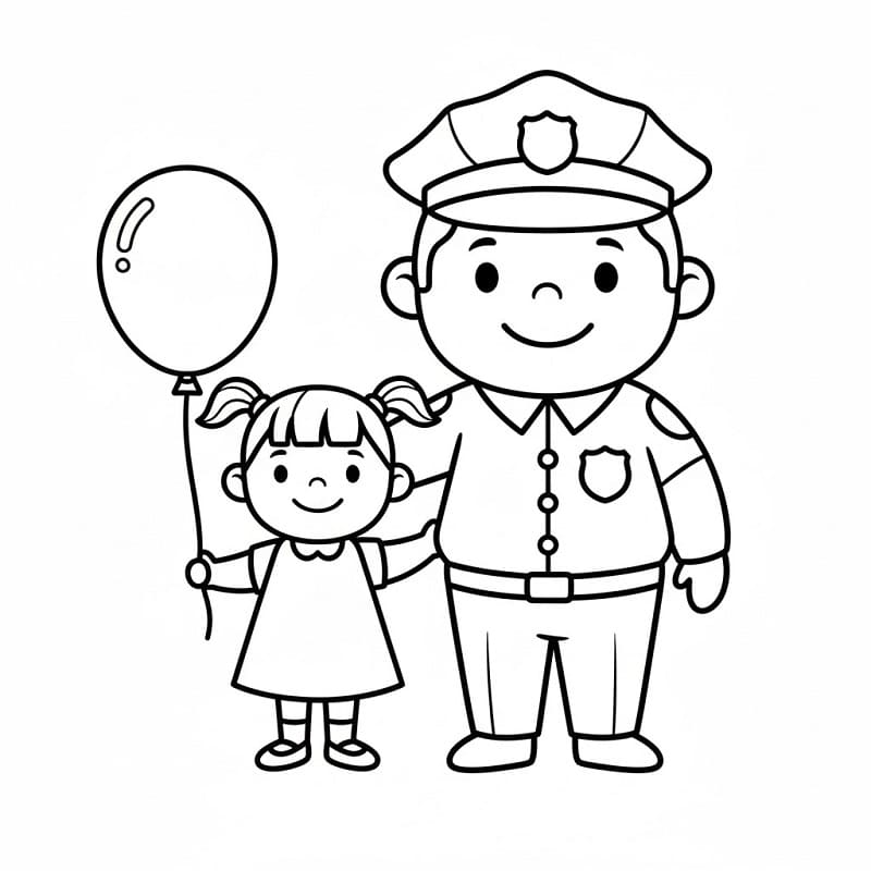 Poliziotto da Stampare da colorare