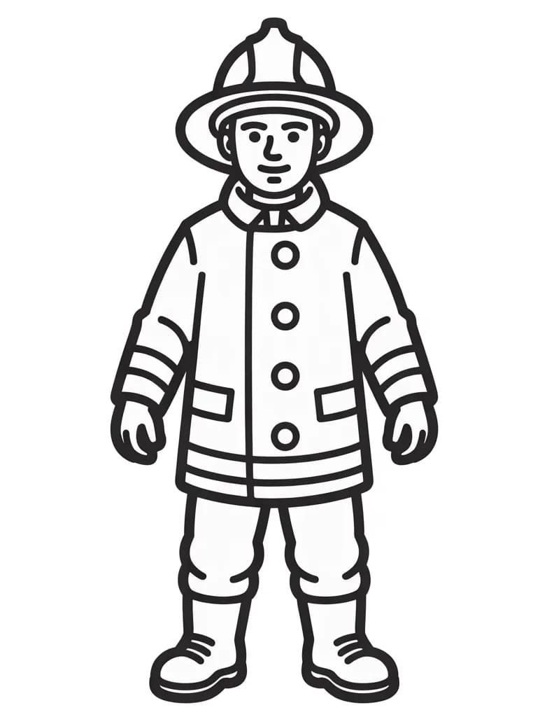Pompiere Omaggio da colorare