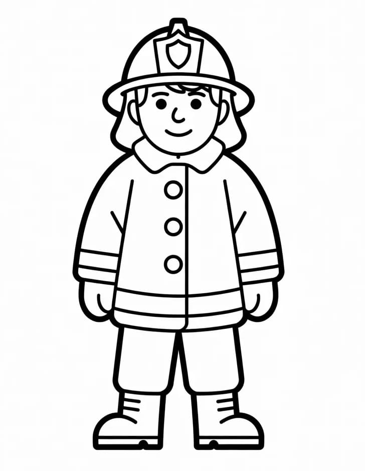 Pompiere Stampabile da colorare