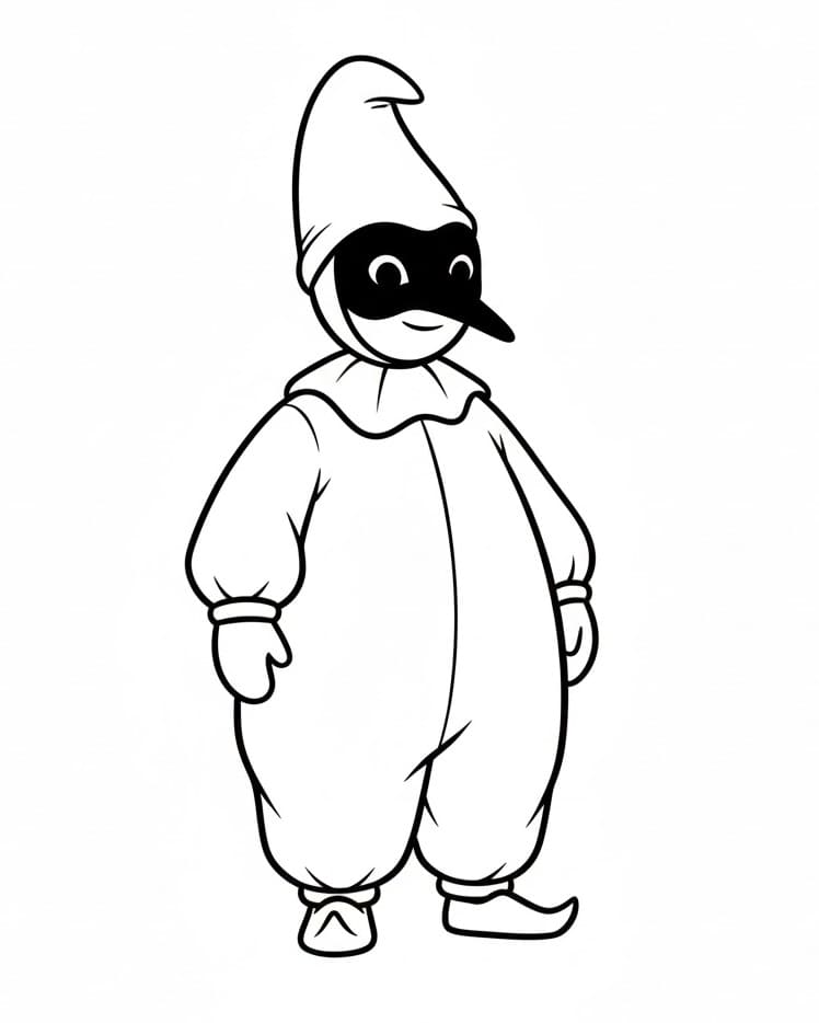 Pulcinella Base da colorare