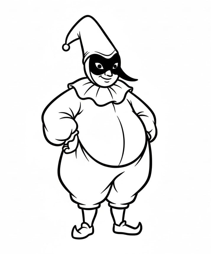 Pulcinella Fantastico da colorare