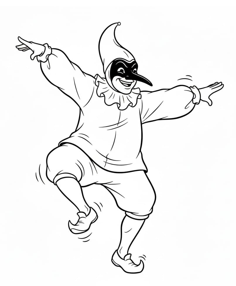 Pulcinella Figo da colorare