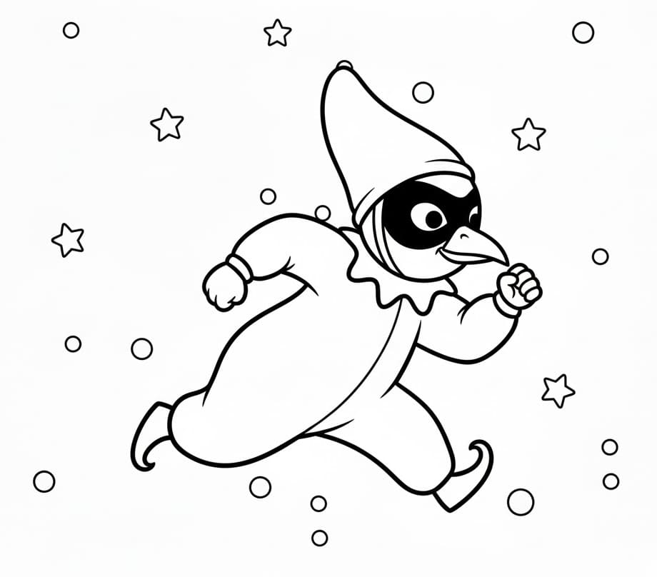 Pulcinella Gratis Stampabile da colorare