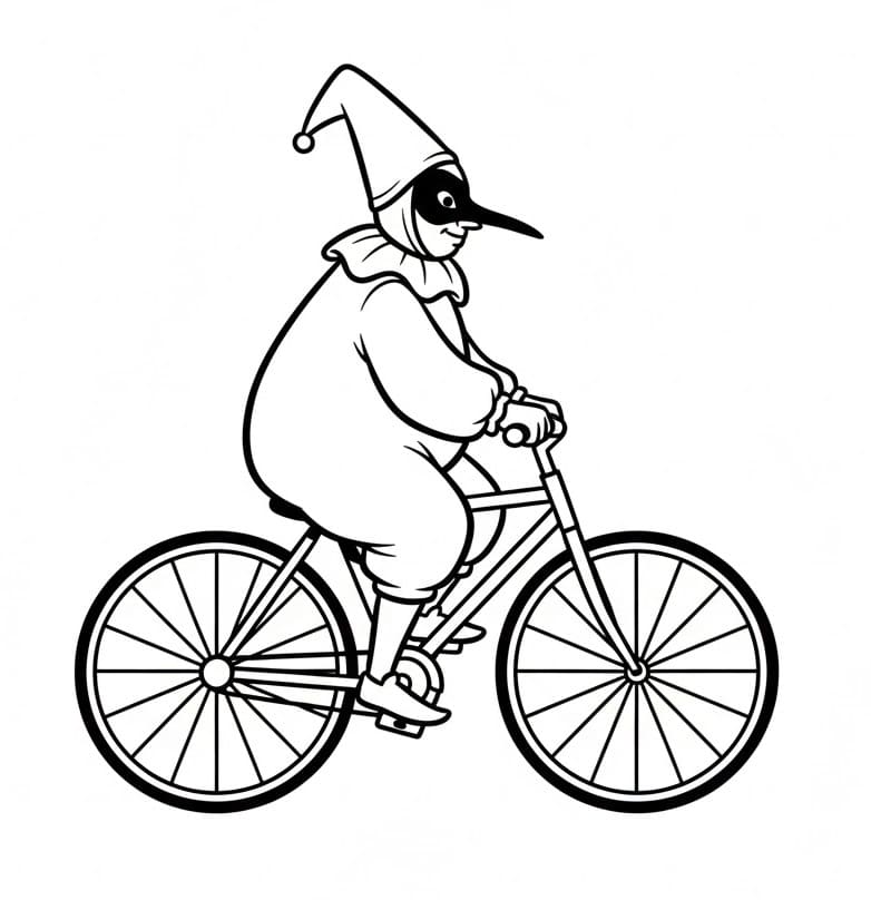 Pulcinella Gratuito da colorare