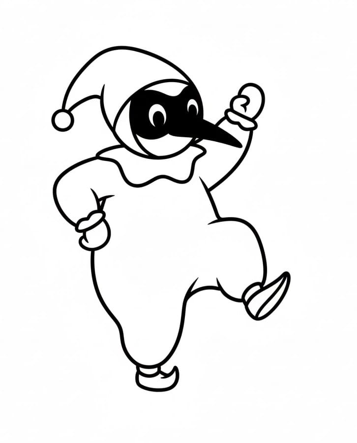 Pulcinella Grazioso da colorare